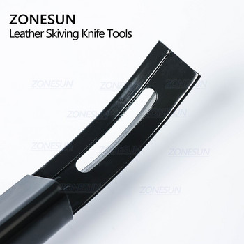 ZONESUN Μαύρο κοφτερό δέρμα Εργαλεία μαχαιριού σκιέρ DIY Δερμάτινο χειροτεχνία Μαχαίρι κοπής ασφαλείας Λεπτά μαχαίρια με 3 λεπίδες