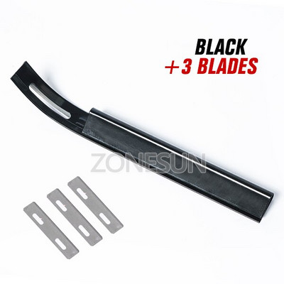ZONESUN Μαύρο κοφτερό δέρμα Εργαλεία μαχαιριού σκιέρ DIY Δερμάτινο χειροτεχνία Μαχαίρι κοπής ασφαλείας Λεπτά μαχαίρια με 3 λεπίδες
