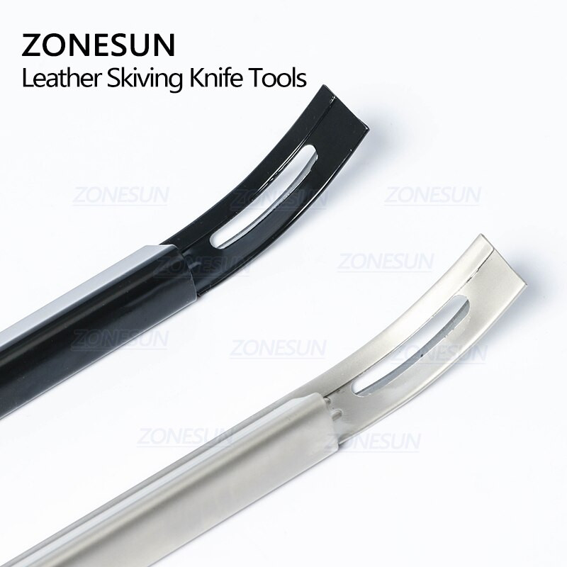 ZONESUN Μαύρο κοφτερό δέρμα Εργαλεία μαχαιριού σκιέρ DIY Δερμάτινο χειροτεχνία Μαχαίρι κοπής ασφαλείας Λεπτά μαχαίρια με 3 λεπίδες