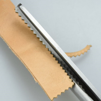 Шивашки ножици с форма на кожа 3 мм триъгълник, кръгъл, вълнообразен шарка на триони, дантела, шивач, кожени ножици, изработени от плат, кожа