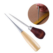 Ξύλινη λαβή Awls DIY Δερμάτινη σκηνή Ράψιμο Awl Παπούτσια Επισκευής Εργαλείο Ραπτικής Χεριού Δερμάτινο Craft Awl Punch Hole Needle Δερμάτινα εργαλεία