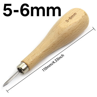 Δερμάτινη χειροτεχνία Ξύλινο διαμάντι ρόμβος 3mm 4mm 5-6mm DIY Δερμάτινη ραφή Ραπτική Σουβάκι Leathercraft Εργαλείο διάτρησης