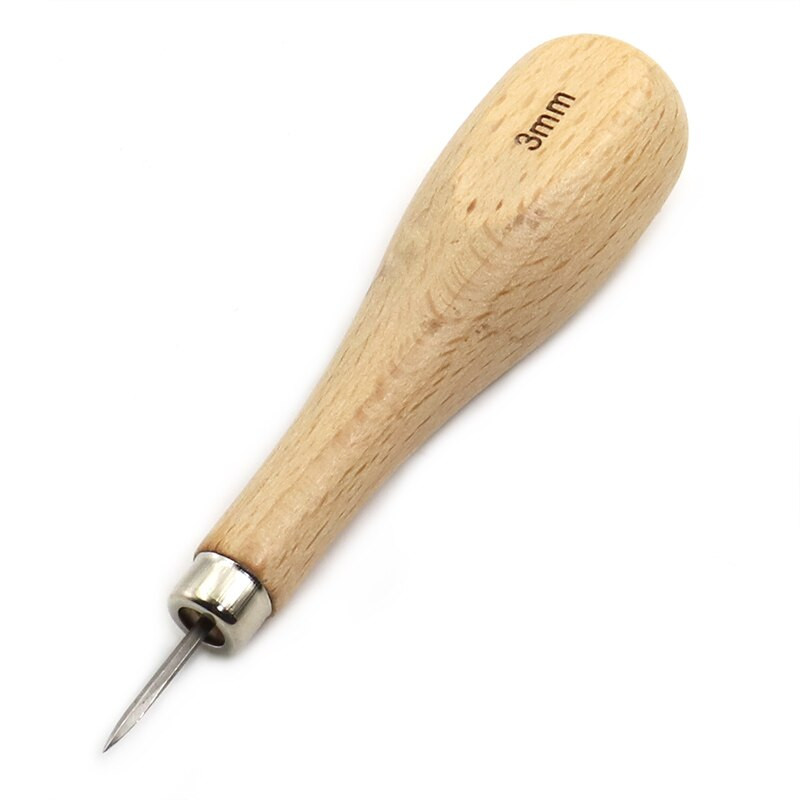 Δερμάτινη χειροτεχνία Ξύλινο διαμάντι ρόμβος 3mm 4mm 5-6mm DIY Δερμάτινη ραφή Ραπτική Σουβάκι Leathercraft Εργαλείο διάτρησης