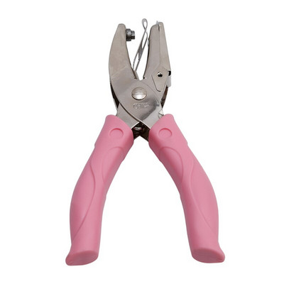 Χειρολαβή 1 τρύπα Μεταλλικό χαρτί διάτρησης Μονή τρύπα σε σχήμα καρδιάς για ευχετήριες κάρτες Λεύκωμα σημειωματάριο εργαλείο χειρός με ροζ λαβή