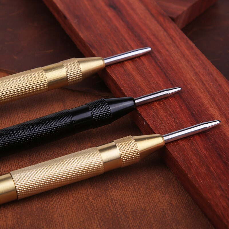 SHWAKK 1PC roostevabast terasest nahast käsitöötööriist nahkrihma jaoks Automaatne rihmade positsioneerimine nahast käsitöötööriist.