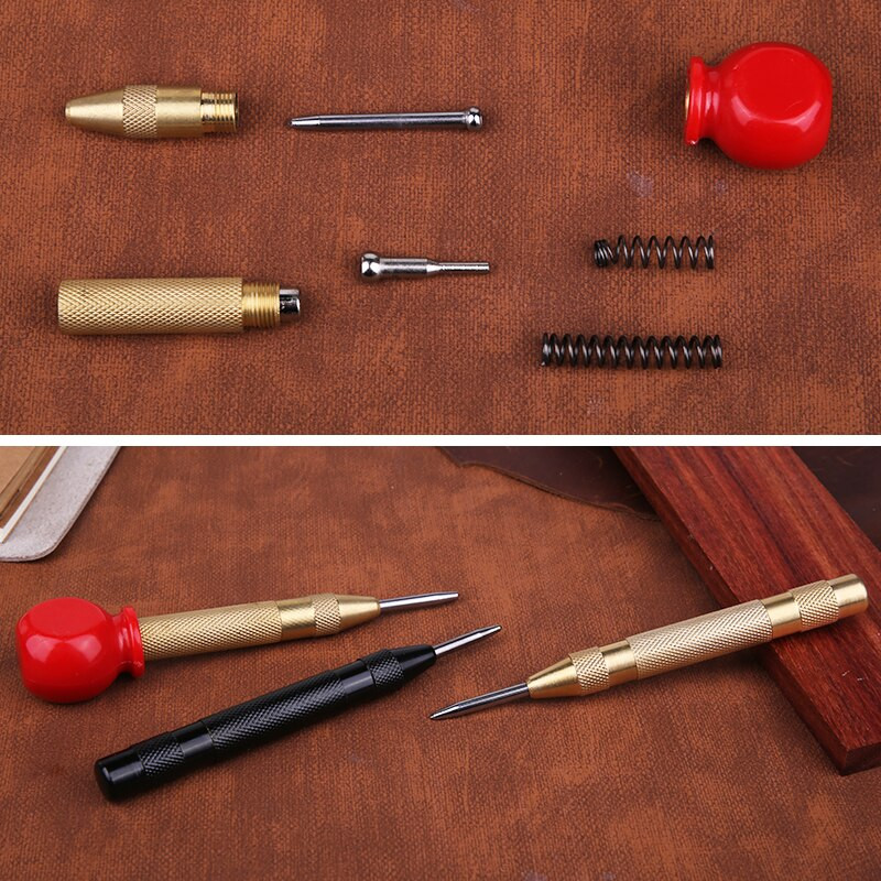 SHWAKK 1PC roostevabast terasest nahast käsitöötööriist nahkrihma jaoks Automaatne rihmade positsioneerimine nahast käsitöötööriist.