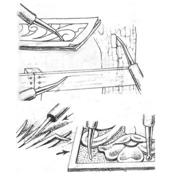 Leather Craf Tool Modeling Point Stylus Spoon Моделираща лъжица и инструмент за дърворезба за кожа PMC Press Rub Tools