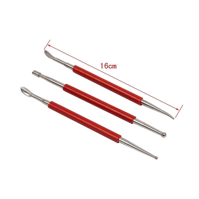 Instrument pentru artizanat din piele, punct de modelare, lingură cu stylus, lingură de modelat și instrument de sculptat pentru instrumente de frecare cu presă PMC din piele