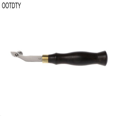 Ρυθμιζόμενο τσαλάκωτο από ανοξείδωτο ατσάλι πλάγιο άκρο Ebony Handle Leather Craft Tool 0,5/1,2/1,5mm