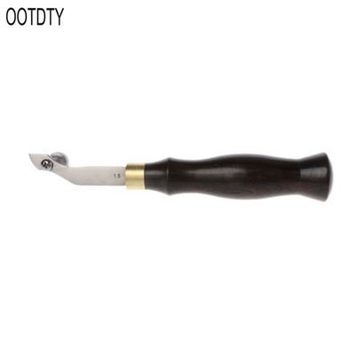 Ρυθμιζόμενο τσαλάκωτο από ανοξείδωτο ατσάλι πλάγιο άκρο Ebony Handle Leather Craft Tool 0,5/1,2/1,5mm