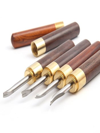 1 τεμ 0,8/1,0/1,2/1,8/1,5 χιλιοστά Leather Edge Beveler Skiving Beveling Knife Εργαλείο χειροτεχνίας κοπής με ξύλινη λαβή Εργαλεία DIY
