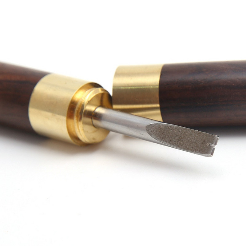 1 τεμ 0,8/1,0/1,2/1,8/1,5 χιλιοστά Leather Edge Beveler Skiving Beveling Knife Εργαλείο χειροτεχνίας κοπής με ξύλινη λαβή Εργαλεία DIY