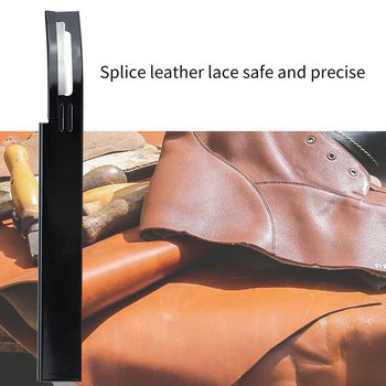 Нож за изтъняване на кожа Safety Beveler Skiver с 3 остриета Thinning Leather Craft Blade Leathercraft Skiving Knife Инструменти