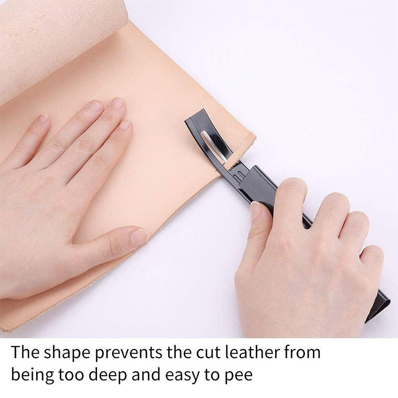 Leather Thinning Knife Ασφαλές Skiver Beveler with 3 Blades Thinning Leather Craft Blade Leathercraft Εργαλεία μαχαιριών σκι