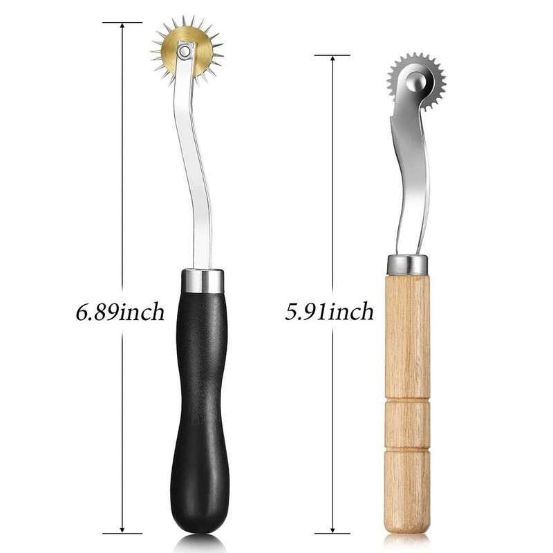 1 ΤΕΜ. DIY Ατσάλινο οδοντωτό ύφασμα Δερμάτινο τροχό Πίεσης Ζώνης Στρογγυλού ορίου Γραμμή σάρωσης Εργαλεία Ραπτικής Ραπτικής Σταυροβελονιάς