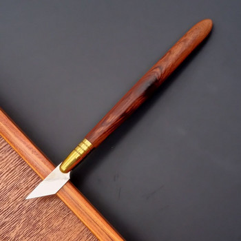 Baver Δερμάτινα χειροτεχνία μαχαίρια με λοξότμητη άκρη ξύλινα μαχαίρια στυλό σκαλίσματος Εργαλείο κοπής Diy