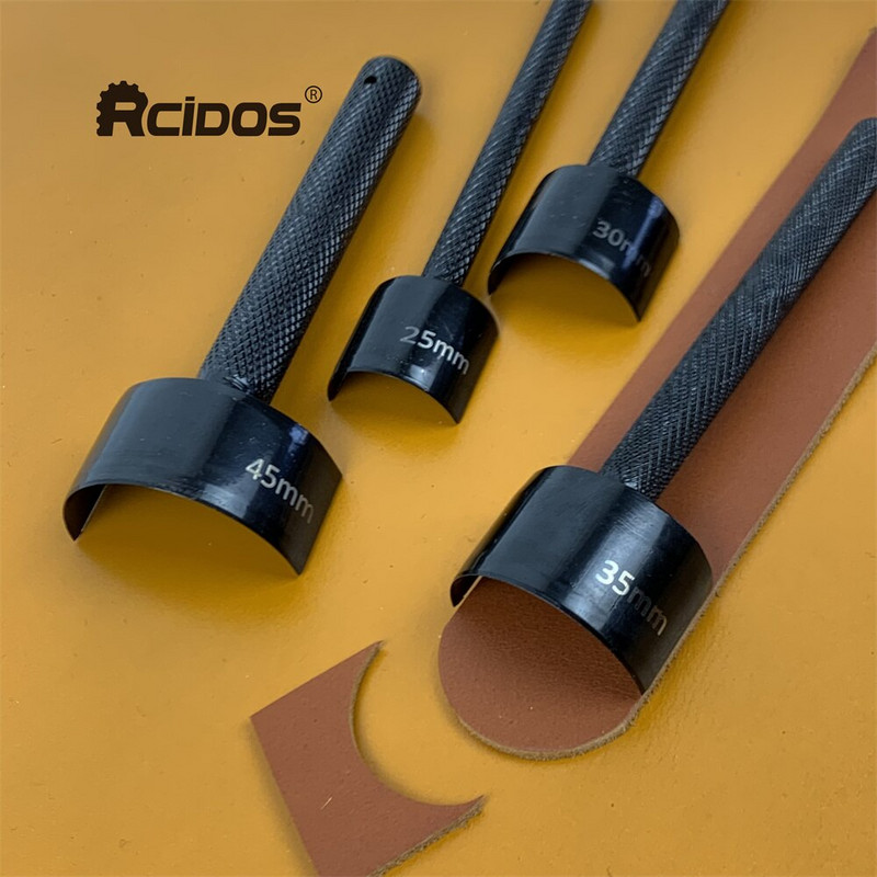 RCIDOS 1/2 "C" kujuga poolringikujuline nahast otsa nurgalõikur, käsitsi nahast rihma lõikeriistad, 20/25/30/35/40/45mm, 1tk hind