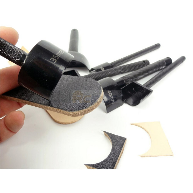 RCIDOS 1/2 "C" kujuga poolringikujuline nahast otsa nurgalõikur, käsitsi nahast rihma lõikeriistad, 20/25/30/35/40/45mm, 1tk hind