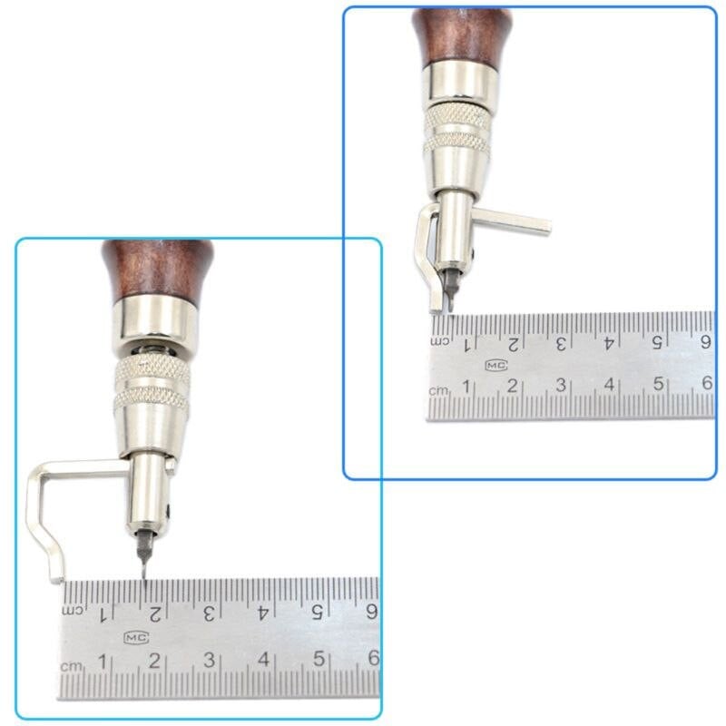 7 τμχ/Σετ Δερμάτινο Εργαλείο Διάτρησης Ρυθμιζόμενο DIY Crafts Κορυφαία ραφή Groover E56C
