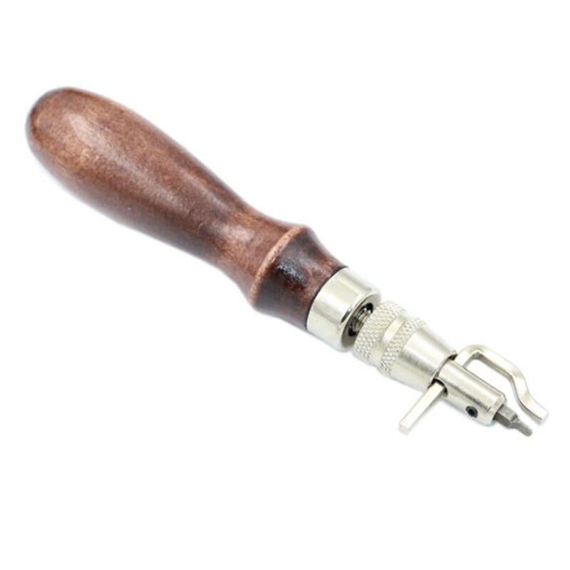 7 τμχ/Σετ Δερμάτινο Εργαλείο Διάτρησης Ρυθμιζόμενο DIY Crafts Κορυφαία ραφή Groover E56C