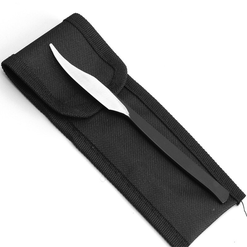 1 tk 16 cm nikerdamiseks lõikenoa tööriist Stianless DIY nahast käsitöönahast tööriist koos hoiukotiga must