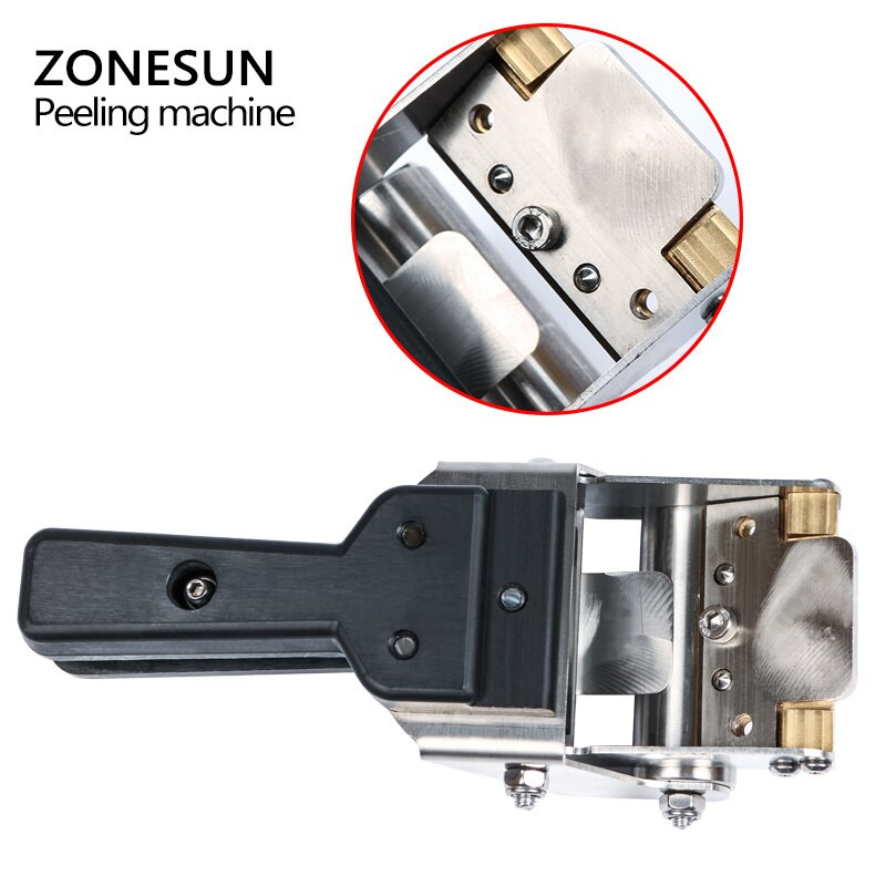 ZONEUN Despărțitor de piele Mașină de curățat Mașină de decojit Mașină de gătit piele Skiver pentru tăbăcirea legumelor Instrument subțire