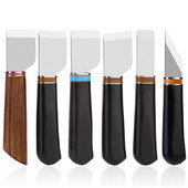 KAOBUY Design Sharp Professionaalne nahast lõikenuga Nahast käsitöö suusatamistööriist Kiirteras, Damaskuse teras