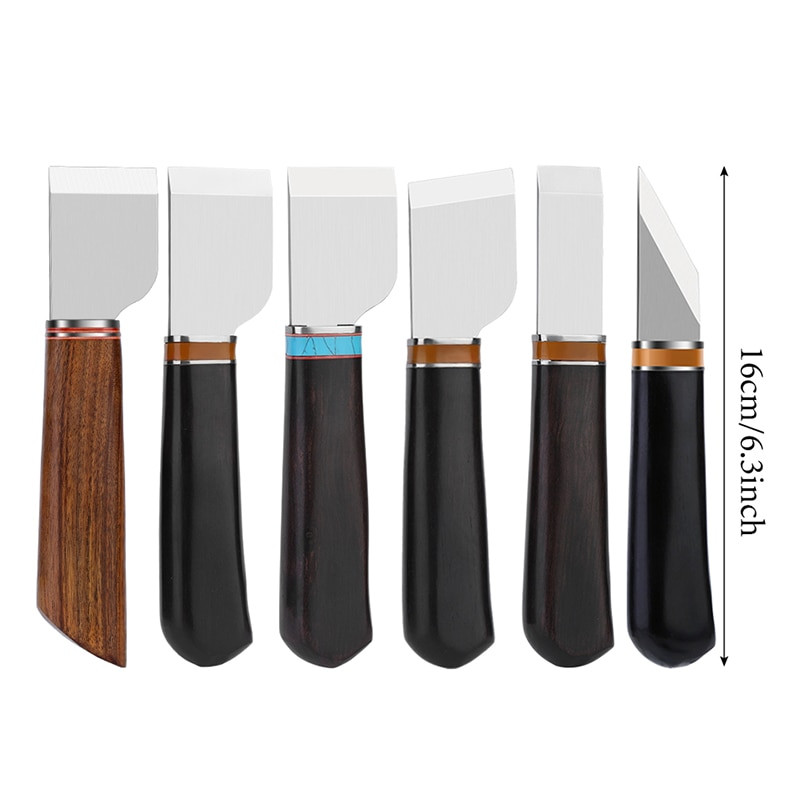 KAOBUY Design Sharp Professionaalne nahast lõikenuga Nahast käsitöö suusatamistööriist Kiirteras, Damaskuse teras