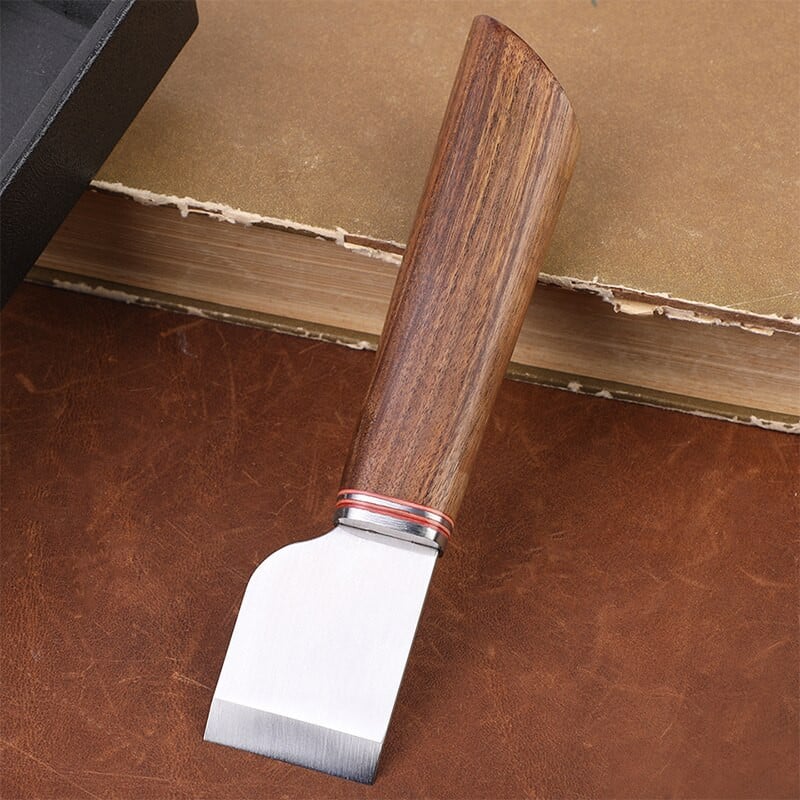 KAOBUY Design Sharp Professionaalne nahast lõikenuga Nahast käsitöö suusatamistööriist Kiirteras, Damaskuse teras