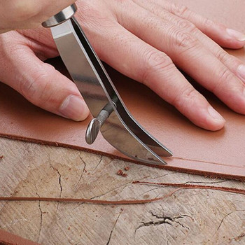 1 бр. Регулируем кожен ръб за шевове Nocher Leather Craft Groove Chisel DIY Tool Leather Edge Presser Edge Liner