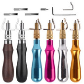 MIUSIE värvilised reguleeritavad nahaserva õmblused Groover Leathercraft kortsuva servaga kaldlõikur Õmblustööriistad Aksessuaarid