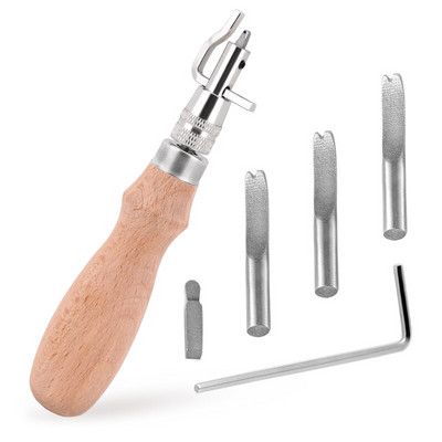 MIUSIE värvilised reguleeritavad nahaserva õmblused Groover Leathercraft kortsuva servaga kaldlõikur Õmblustööriistad Aksessuaarid