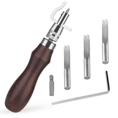 MIUSIE värvilised reguleeritavad nahaserva õmblused Groover Leathercraft kortsuva servaga kaldlõikur Õmblustööriistad Aksessuaarid