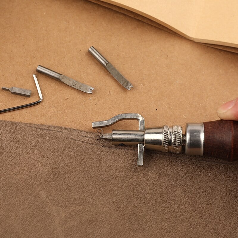 MIUSIE värvilised reguleeritavad nahaserva õmblused Groover Leathercraft kortsuva servaga kaldlõikur Õmblustööriistad Aksessuaarid