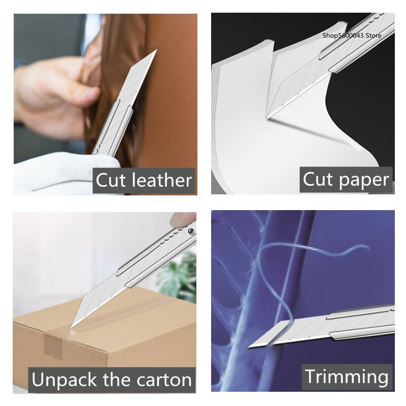 Μικρό βοηθητικό μαχαίρι 9 χιλιοστών Δερμάτινο με οξεία γωνία χάραξης και κοπής Μαχαίρι κοπής χαρτιού ανοιχτού κουτιού Φορητό μαχαίρι γραφικής ύλης για φοιτητές