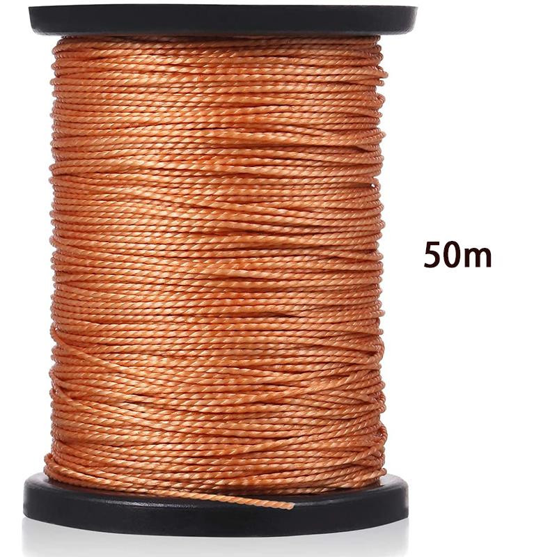 Ādas šūšanas komplekts DIY Ādas šūšanas auklas adata ar vara rokturi Ādas audekla telts apavu labošanas rīks ar neilona diegu