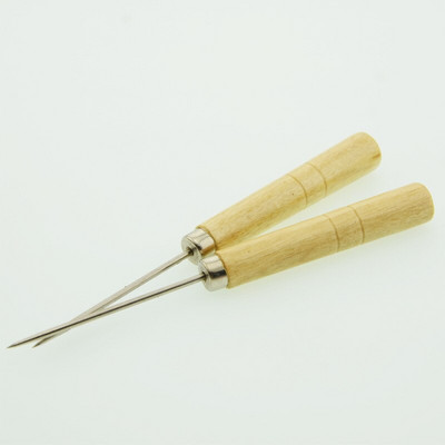 1vnt Profesionali odinė medinė rankena yla Įrankiai Siuvimo priedai Siuvimo yla, skirta odinei rankdarbiams susiuvimo siuvimo priedai