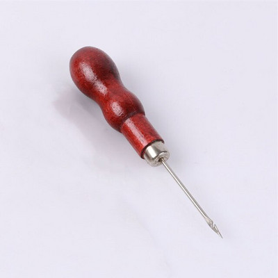 1vnt Profesionali odinė medinė rankena yla Įrankiai Siuvimo priedai Siuvimo yla, skirta odinei rankdarbiams susiuvimo siuvimo priedai