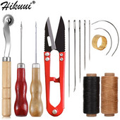 Käsiõmblustööriistad nahale 30M Vahatatud niit Õmblusnõelad Lõng Käärid Õmbluskäpp Nahk Riided Jalatsid Parandustööriistad