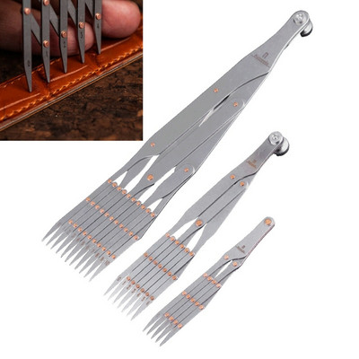 1PCS Leather Belt Quick Mark Equally Spacing Isometric Divider Ruler Tool Knife Cutter Punch Leathercraft DIY Auxiliary Tool