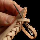 3 τμχ δερμάτινο εργαλείο χειροτεχνίας ραπτικής Βελόνα από δερμάτινο σχοινί Δερμάτινη βελόνα βελόνα πλεξίματος με διπλή τρύπα δερμάτινο σχοινί βελόνα δαντέλας DIY