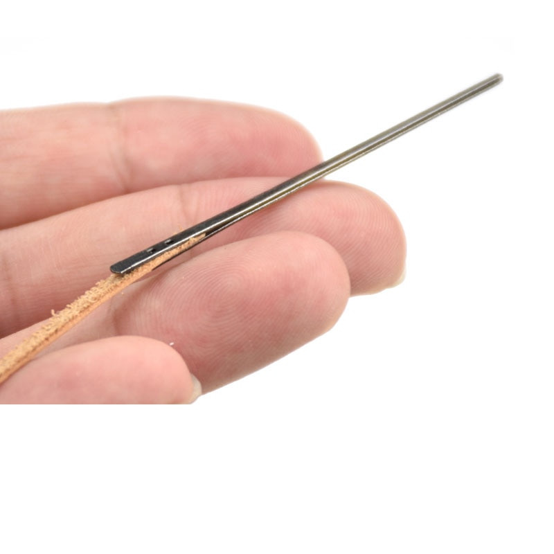 3 τμχ δερμάτινο εργαλείο χειροτεχνίας ραπτικής Βελόνα από δερμάτινο σχοινί Δερμάτινη βελόνα βελόνα πλεξίματος με διπλή τρύπα δερμάτινο σχοινί βελόνα δαντέλας DIY