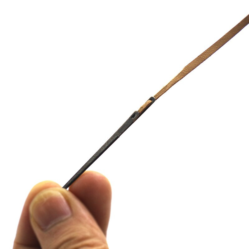 3 τμχ δερμάτινο εργαλείο χειροτεχνίας ραπτικής Βελόνα από δερμάτινο σχοινί Δερμάτινη βελόνα βελόνα πλεξίματος με διπλή τρύπα δερμάτινο σχοινί βελόνα δαντέλας DIY