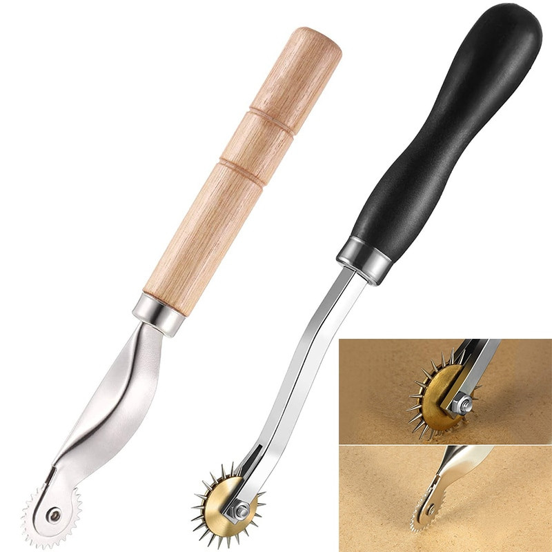 Δερμάτινες βελόνες ραπτικής κιτ κερωμένης κλωστής Χειροποίητο εργαλείο ραφής για DIY δερμάτινες χειροτεχνίες Punch Chiseles Awl Needles