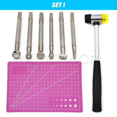 „Leathercraft“ įrankių rinkinys Profesionalus rankų siuvimo balno griovelio siuvimas Punch Drožybos darbo rinkiniai Įrankis „pasidaryk pats“ odiniams aksesuarams