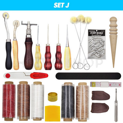 „Leathercraft“ įrankių rinkinys Profesionalus rankų siuvimo balno griovelio siuvimas Punch Drožybos darbo rinkiniai Įrankis „pasidaryk pats“ odiniams aksesuarams