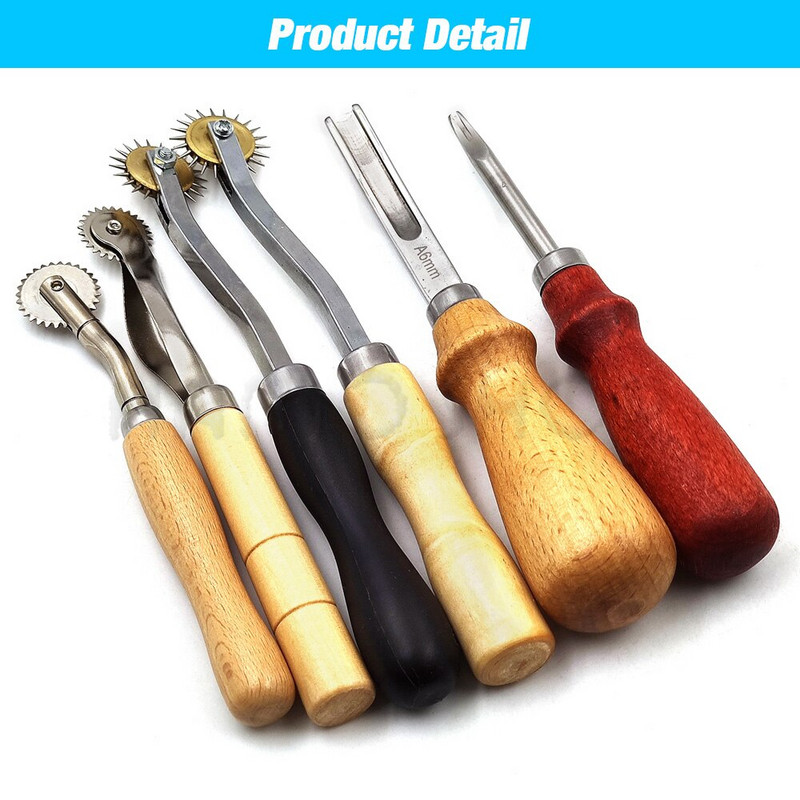 „Leathercraft“ įrankių rinkinys Profesionalus rankų siuvimo balno griovelio siuvimas Punch Drožybos darbo rinkiniai Įrankis „pasidaryk pats“ odiniams aksesuarams