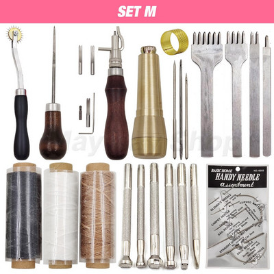 Profesionalūs odiniai įrankių rinkiniai, rankinis siuvimas, balno griovelio siuvimo perforavimas, drožyba, darbo dėžutės įrankis, skirtas „pasidaryk pats“ priedams