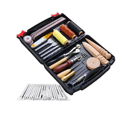 Odos darbo įrankiai Šakės Punch Edge Beveler Vaškiniai lynai Susiuvimo adatos Perforavimas Pjovimas Siuvimas Oda amatininkystė