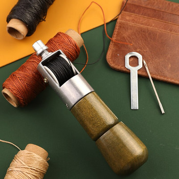 Fenrry 7Pcs Δερμάτινο κιτ κλωστών ραπτικής με κερωμένο νήμα Χειροκίνητη ραπτομηχανή Speedy Stitcher Leather Craft Titching Tools